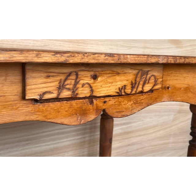 Early 20th Century Spanish Country Pine "Mobila " Sofa Table or Console table with Drawer For Sale - Image 14 of 18