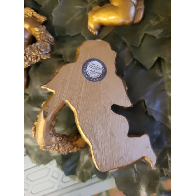 1980s Vintage Gold Cherub Angel Napkin Rings Set of 7 For Sale - Image 5 of 6