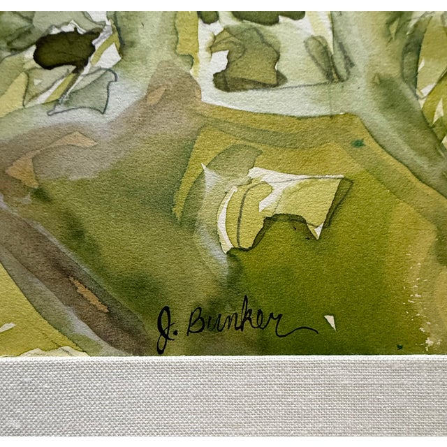 Early 21st Century Woman by the Sea, Contemporary Expressionist, Framed Watercolor, Artist John Bunker For Sale - Image 5 of 11