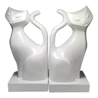 Jonathan Adler Siamese Resin Bookends - a Pair For Sale