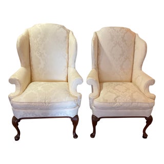 1990s Historical James Rivers Plantations Queen Anne Chairs by Hickory Chair - Set of 2 For Sale