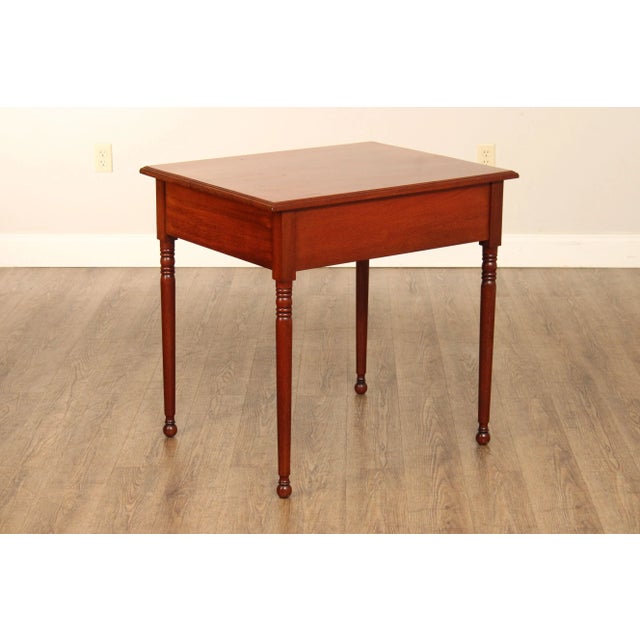 Antique Sheraton Style Mahogany One-Drawer Writing or Side Table For Sale - Image 12 of 12