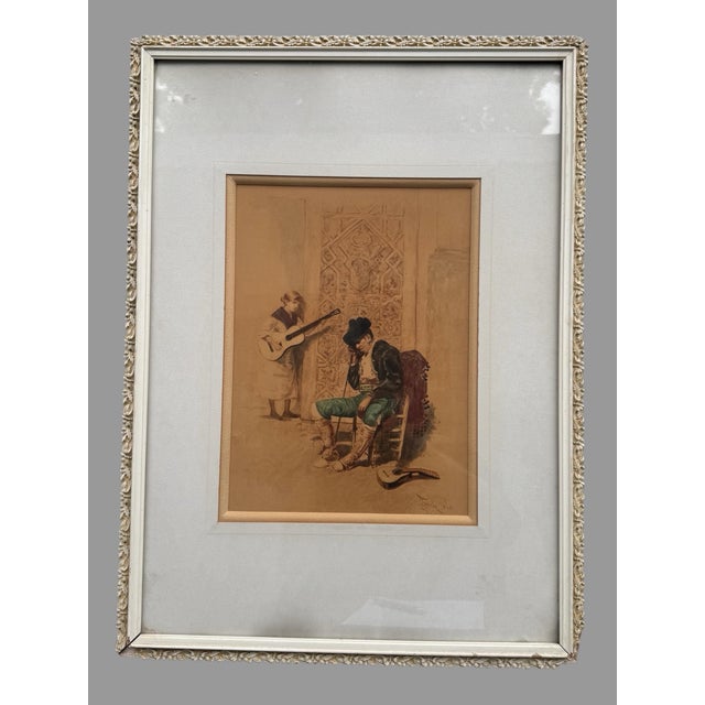 Antique Victorian Framed Print Reminiscences Spaniard Siesta G. Ferris For Sale - Image 10 of 10