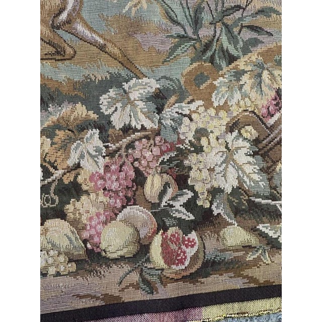 Vintage French Aubusson Style Jacquard Tapestry, 1970s For Sale - Image 15 of 18