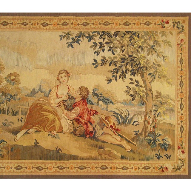 Late 19th Century French Romantic Tapestry For Sale - Image 4 of 4