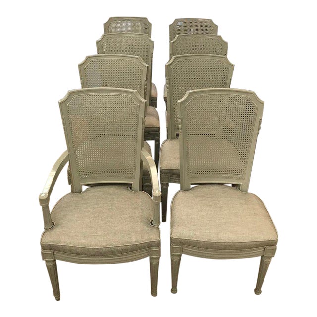 1960s Vintage Henredon Cane Back Dining ChairsSet of 8 Chairish