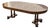 1992 Baker Furniture Palladian Oval Extension Dining Table French Empire Biedermeier Neoclassical For Sale
