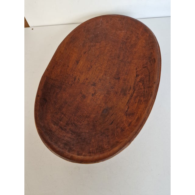 Handcarved Wedding Wood Bowl, 1913 For Sale - Image 3 of 15