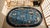 Textile 1920s Blue Scene Pictorial Oval Antique Chinese Peking Rug 7'3" X 9'8" Handknotted Wool Carpet For Sale - Image 7 of 9