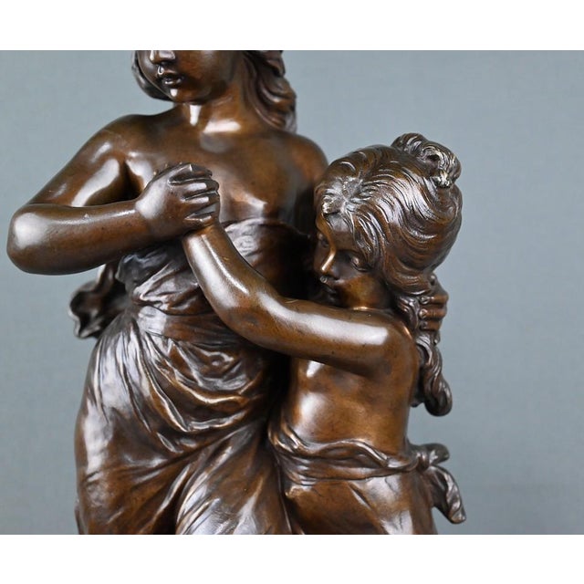 Brown Hippolyte Moreau, Large Surprise Sculpture, Late 19th Century, Bronze For Sale - Image 8 of 18