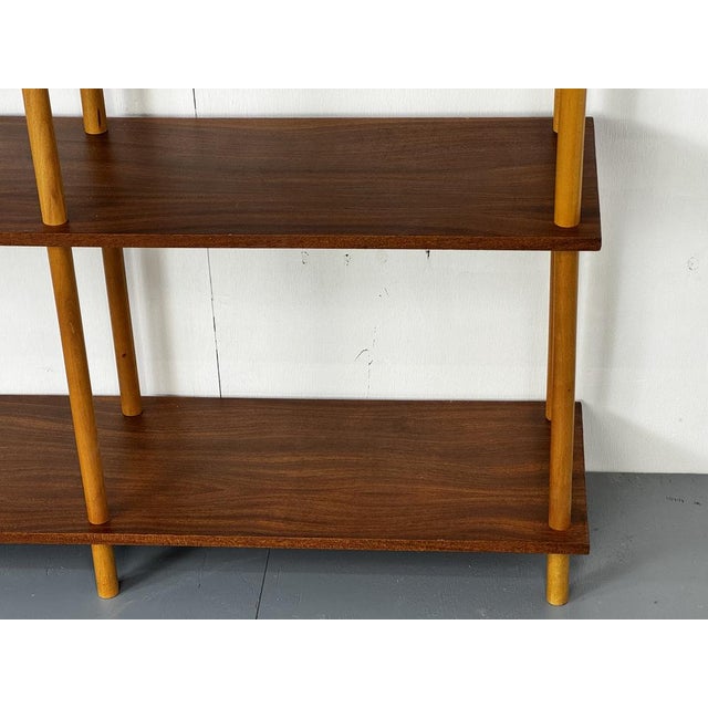 Brown Mid-Century Modernist Teak Stick Wall Cabinet attributed to Willem Lutjens for Gouda Den Boer, 1950s For Sale - Image 8 of 18