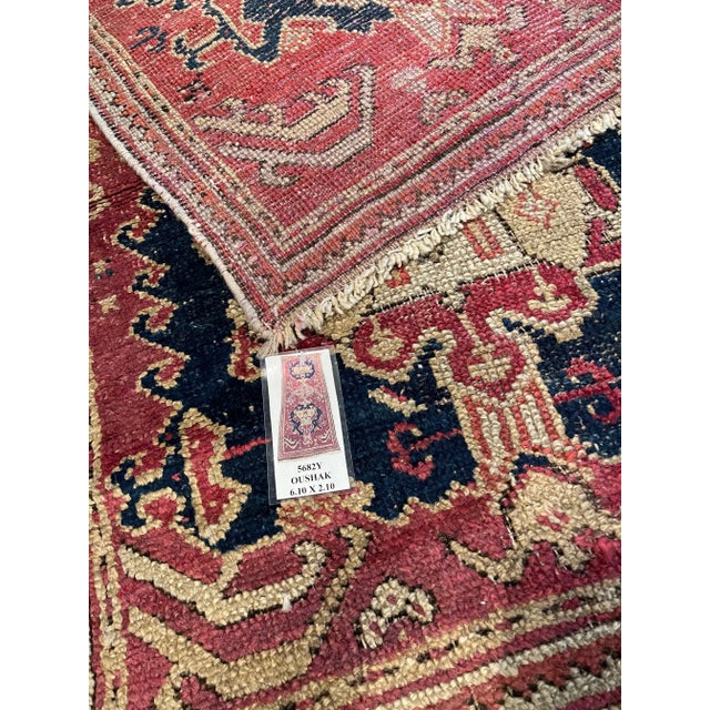 Turkish Antique Oushak Rug 6.10 X 2.10 For Sale - Image 3 of 4