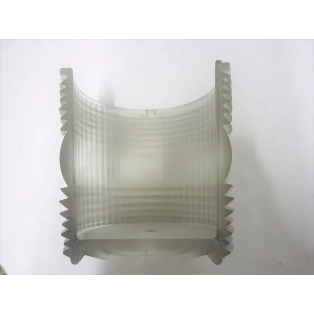 Jean Perzel Original French Art Deco Period Glass and Metal Sconce, 1935 For Sale - Image 9 of 13