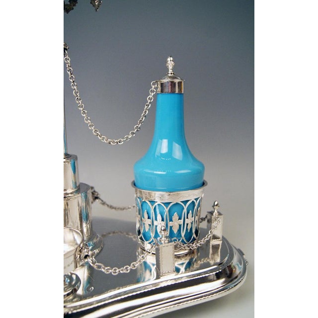 Gorgeous as well as rarest silver augsburg empire huilière or spice set. Period: empire dating: 1802 material: solid...