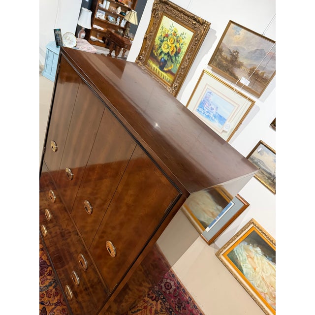Brown Vintage 1970s Campaign-Style Oak Gentleman's Chest For Sale - Image 8 of 9