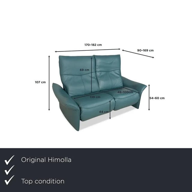 Two comfortable seats, one design statement: This modern leather sofa combines timeless elegance with the highest level of...