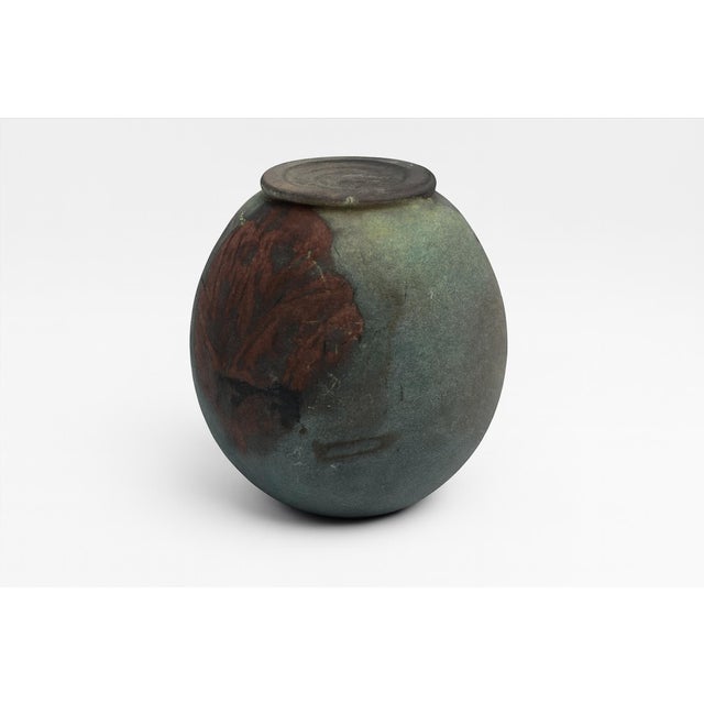 Raku Textured Vessel (1981) For Sale - Image 4 of 4