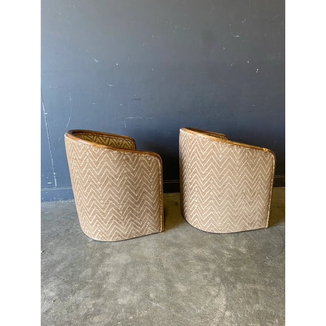 Vintage Postmodern Barrel-Back Chairs- Set of 2 For Sale - Image 9 of 9