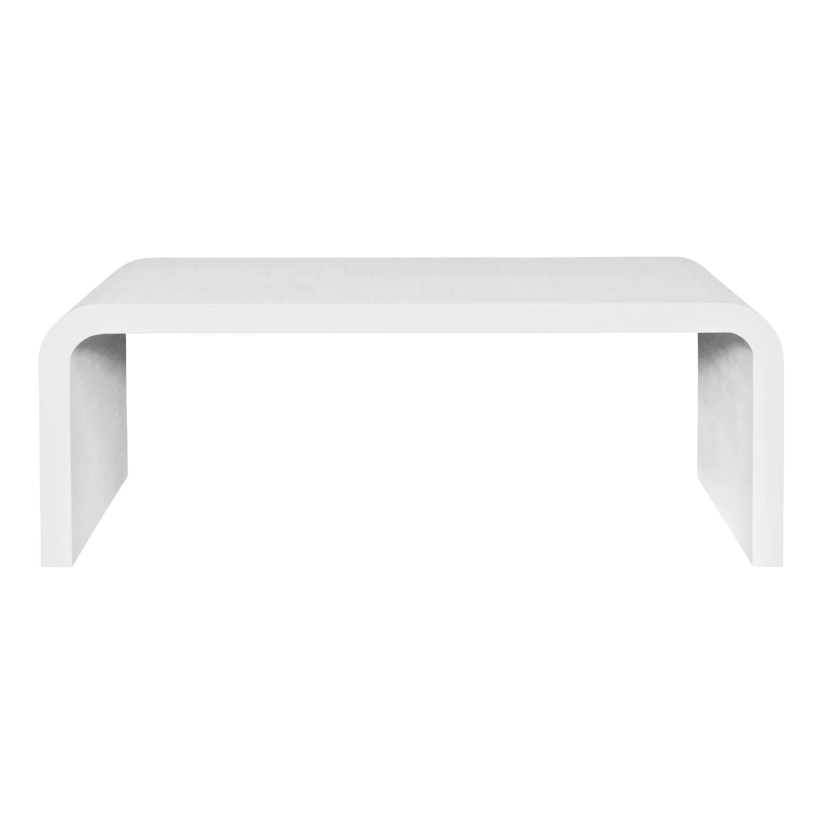 Matthew Izzo Home Newbury White Linen Waterfall Edge Coffee Table ...