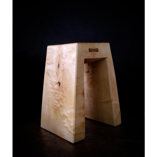 Contemporary Maple Stool by Fritz Baumann For Sale - Image 3 of 8