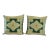Emerald Green Moorish Throw Pillows Embellished With Sequins and Beads a Pair For Sale
