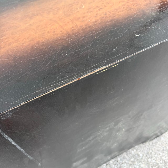 Vintage Chinese Burlwood and Brass Nightstands - A Pair For Sale - Image 9 of 10