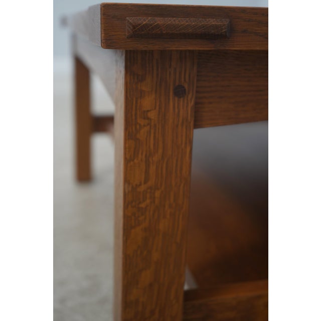 Stickley Mission Oak Tile Top Coffee Cocktail Table For Sale - Image 13 of 14