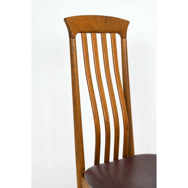 Brown Set 6 Teak Danish Modern Dining Chairs For Sale - Image 8 of 8