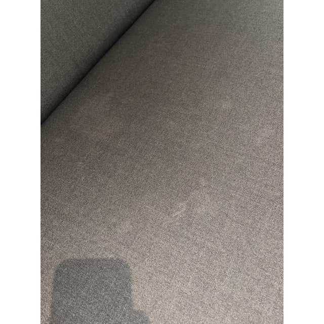 Vintage Grey Parker Inspired Upholstered Sofa With Tall Legs For Sale - Image 9 of 9