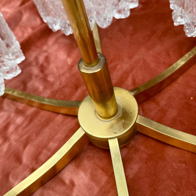 Metal Vintage Icicle Glass Hanging Lamp from Doria Leuchten, 1960s For Sale - Image 7 of 17