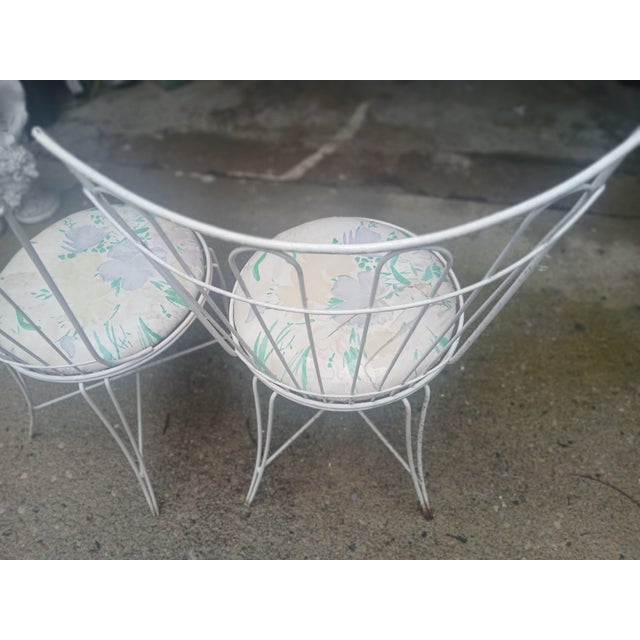 Set of two classic patio chairs attributed to Homecrest's Vintage Wire Collection, by design. (No makers marks). For good...