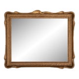Early 20th Century Hand Crafted Miniature Gold Batwing Accent Mirror For Sale