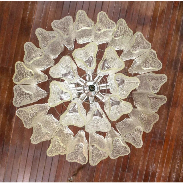 Venini Large Tronchi Murano Venini Chandelier For Sale - Image 4 of 6