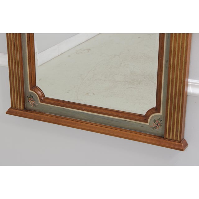 1980s Drexel Heritage Neoclassical Trumeau Wall Mirror For Sale - Image 5 of 14