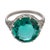 Art Deco 1930s Art Deco Gia 5.45 Carat Emerald Diamond Platinum Cocktail Ring, Size 7.75 For Sale - Image 3 of 6