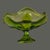 Vintage Mid-Century Modern Viking Glass Avocado Green Ruffled Edge Pedestal Compote Bowl For Sale - Image 6 of 8