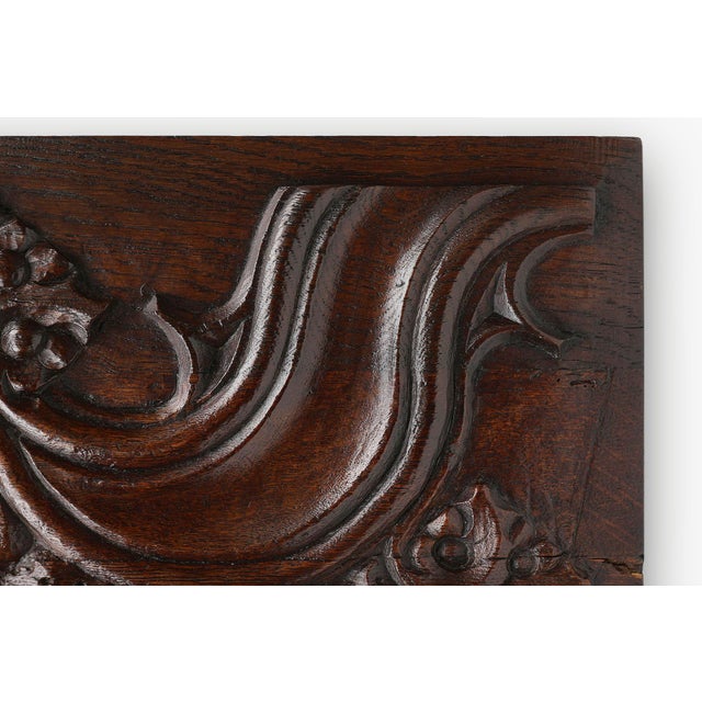 Gothic Sculpted Oak Panel, Belgium, 16th Century For Sale - Image 6 of 12