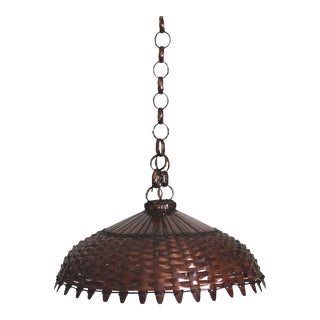 Large Bohemian Basket Hanging Light For Sale