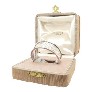 Antique Hermès Art Deco Period Sterling Silver Napkin Ring & Box