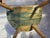 Paint Antique Vernacular. Pair of 19thC Country Primitive Comb/Stick-Back Windsor Chairs With Original Green Paint For Sale - Image 7 of 14