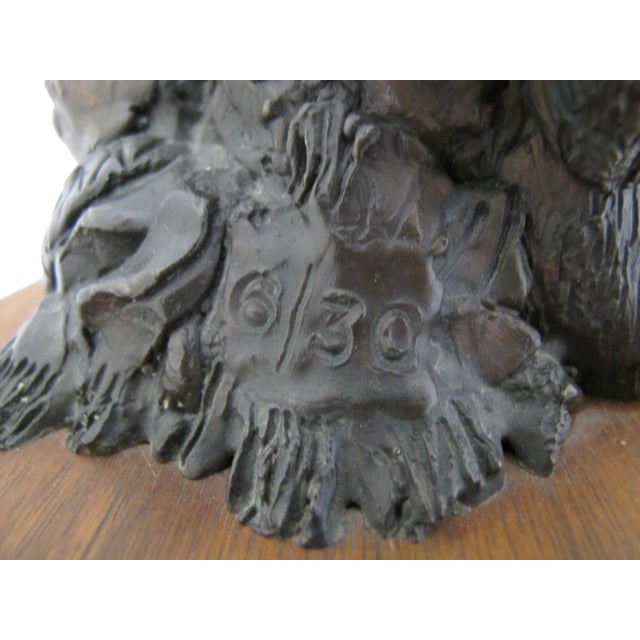 Bronze Dan Huber Oregon Western Rocky Mountain Trapper Bronze Sculpture With Coa For Sale - Image 8 of 13