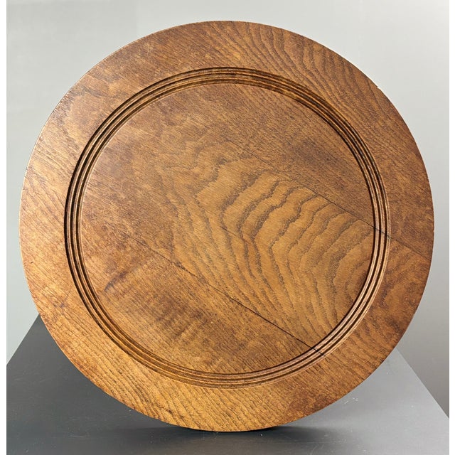 Chunky Low Turned Wood Brutalist Side Table in the style of Charles Dudouyt, 1950s For Sale - Image 16 of 17