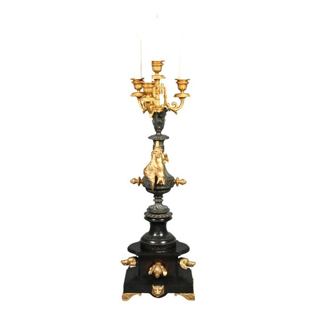 Napoleon III Decorative Gilt and Slate Candelabra For Sale - Image 15 of 15