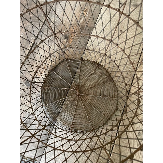 Vintage Iron Paper Basket For Sale - Image 3 of 6