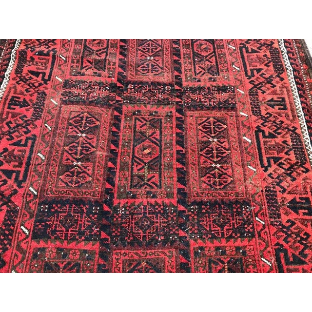 Antique Turkmen Belutch Afghan Rug For Sale - Image 5 of 18