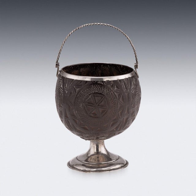 Antique Georgian Silver-Mounted Coconut Cup, 1820s For Sale - Image 4 of 12