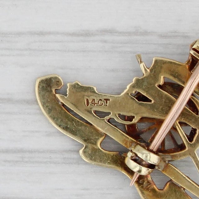 Royal Regiment Canadian Artillery Pin 14k Gold Ubique Quo Fas et Gloria ...