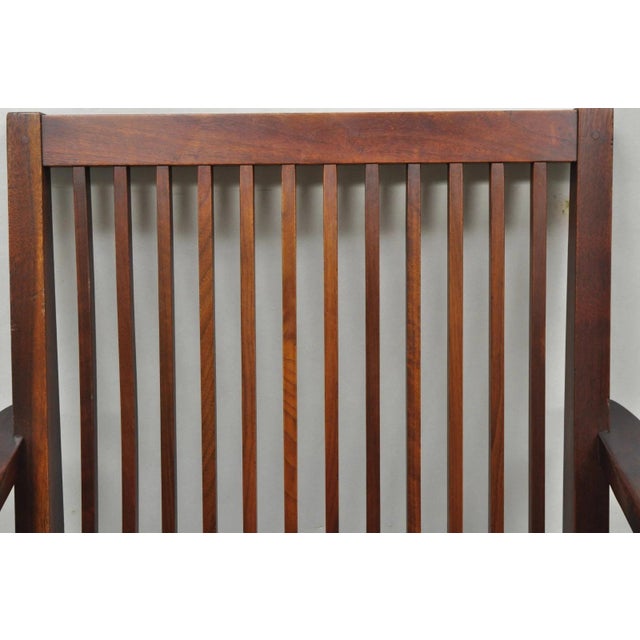 Vintage George Nakashima Spindle Back Black Walnut "Cushion" Lounge Arm Chair For Sale In Philadelphia - Image 6 of 18