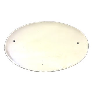 Large Oval Beveled Mirror, 1930s For Sale