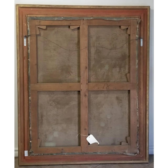 Late 19th Century 1890 Berthe Burgkan Signed Framed Antique Portrait Woman Oil on Canvas Painting For Sale - Image 5 of 7